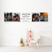 Banderoles Heureusement Jamais Après 4 Photo Mariage Élégant  (En situation)