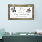 BANDEROLES HEUREUX 25E ANNIVERSAIRE COEURS ET PHOTOS D'ARGENT (Salon professionnel)