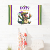 Banderoles Heureux Mardi Gras Alligator (En situation)