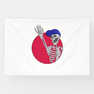 Banderoles Hey Amis Cool et drôle Squelette