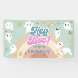 Banderoles Hey boo goovy halloween anniversaire de enfant rét