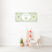 Banderoles Hibiscus & dentelle BLANC (En situation)