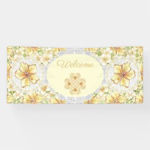 Banderoles Hibiscus & dentelle JAUNE