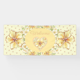 Banderoles Hibiscus & dentelle JAUNE