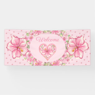 Banderoles Hibiscus & dentelle PINK