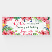 Banderoles Hibiscus tropical Hawaiian Aloha fête d'anniversai (Horizontal)