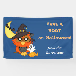 Banderoles Hibou personnalisé Halloween