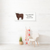 Banderoles Highland cow (En situation)