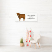 Banderoles Highland cow (En situation)