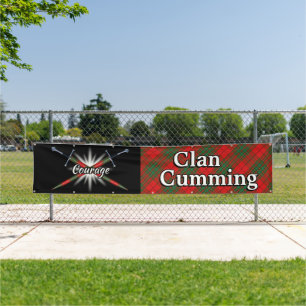 Banderoles Highland Festival Clan Cumul Red Tartan Tent