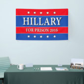 BANDEROLES "HILLARY POUR LA PRISON 2016 " (Salon professionnel)