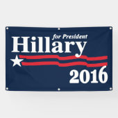 Banderoles Hillary pour le président 2016 (Horizontal)