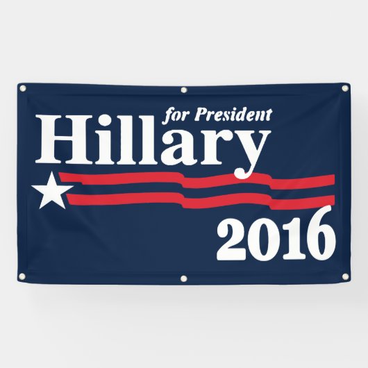 Banderoles Hillary pour le président 2016 (Horizontal)