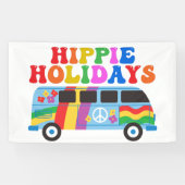 Banderoles Hippie Holidays Cute Retro les années 70 Van Holid (Horizontal)