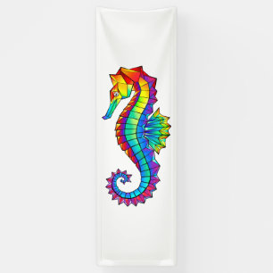Banderoles Hippocampe polygonal arc-en-ciel