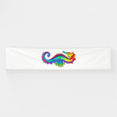 Banderoles Hippocampe polygonal arc-en-ciel (Horizontal)