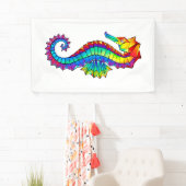 Banderoles Hippocampe polygonal arc-en-ciel (En situation)