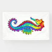 Banderoles Hippocampe polygonal arc-en-ciel (Horizontal)