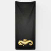 Banderoles Hippocampe Polygonal Or (Vertical)