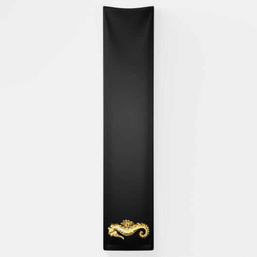 Banderoles Hippocampe Polygonal Or (Vertical)