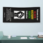 Banderoles HISTOIRE NOIRE MOIS Bienvenue Conférence Verticale (Salon professionnel)