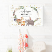 Banderoles Hiver Bois Animaux Paysage Bienvenue (En situation)