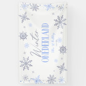 Banderoles Hiver ONE derland Flocon de neige 1er anniversaire (Vertical)