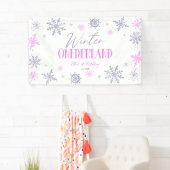 Banderoles Hiver ONE derland Flocon de neige 1er anniversaire (En situation)