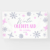 Banderoles Hiver ONE derland Flocon de neige 1er anniversaire (Horizontal)