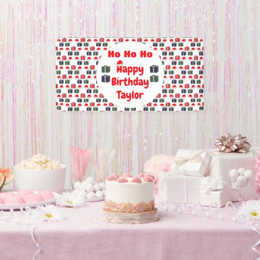 Banderoles HO HO Happy Birthday (Fête)