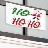 Banderoles Ho Ho Ho Santa Claus Noël rouge vert script (Bâtiment extérieur)