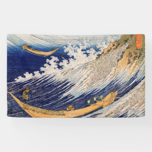 Banderoles Hokusai Ocean Waves Sea Boats