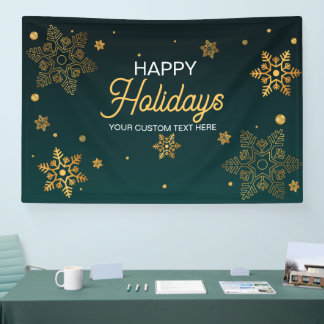 Banderoles Holidays Christmas party backdrop 