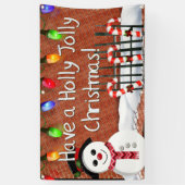 Banderoles Holly Jolly Snowman (Vertical)