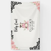 Banderoles Holy Cow It's a Girl Cute Cow (Vertical)