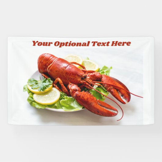 Banderoles Homard de texte personnalisé (Horizontal)
