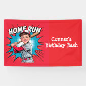 Banderoles Home Run Boy Baseball Anniversaire Bash (Horizontal)