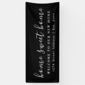 Banderoles Home Sweet Home | Black & White House Party (Vertical)