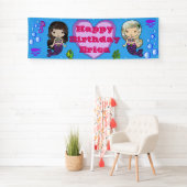 Banderoles Hommage personnalisé Thème Joyeux Anniversaire Ban (En situation)