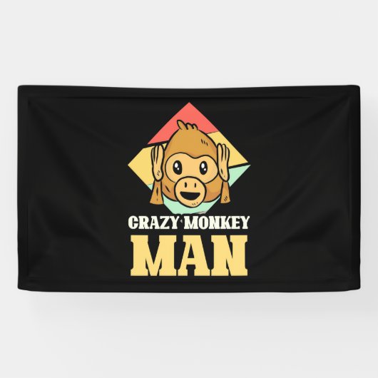 Banderoles Homme fou de singe (Horizontal)