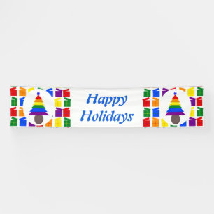 Banderoles Hommes gays Rainbow Christmas Tree and Prestige Cu