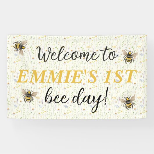Banderoles Honey Bee Premier Anniversaire Vinyl Banner (Horizontal)