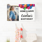 Banderoles Honk & Vague Balloon d'anniversaire Texte photo pe (En situation)