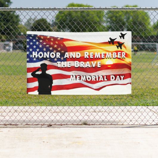 Banderoles Honneur et souvenir du courageux (En situation)
