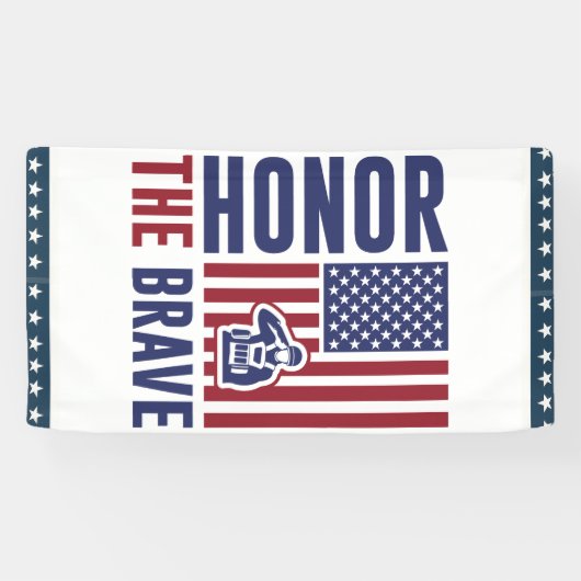 Banderoles Honorer la Journée des braves vétérans | Armée pat (Horizontal)