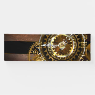Banderoles Horloge Steampunk avec des engrenages anciens