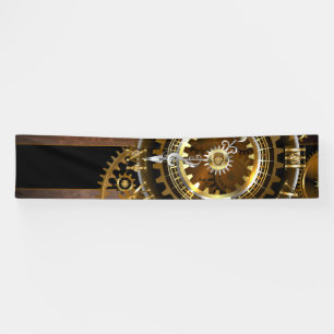 Banderoles Horloge Steampunk avec des engrenages anciens