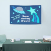 Banderoles Hors de la fête d'anniversaire de vaisseau spatial (Salon professionnel)