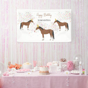 Banderoles Horse Partyage Animaux de ferme Anniversaire