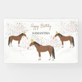 Banderoles Horse Partyage Animaux de ferme Anniversaire (Horizontal)